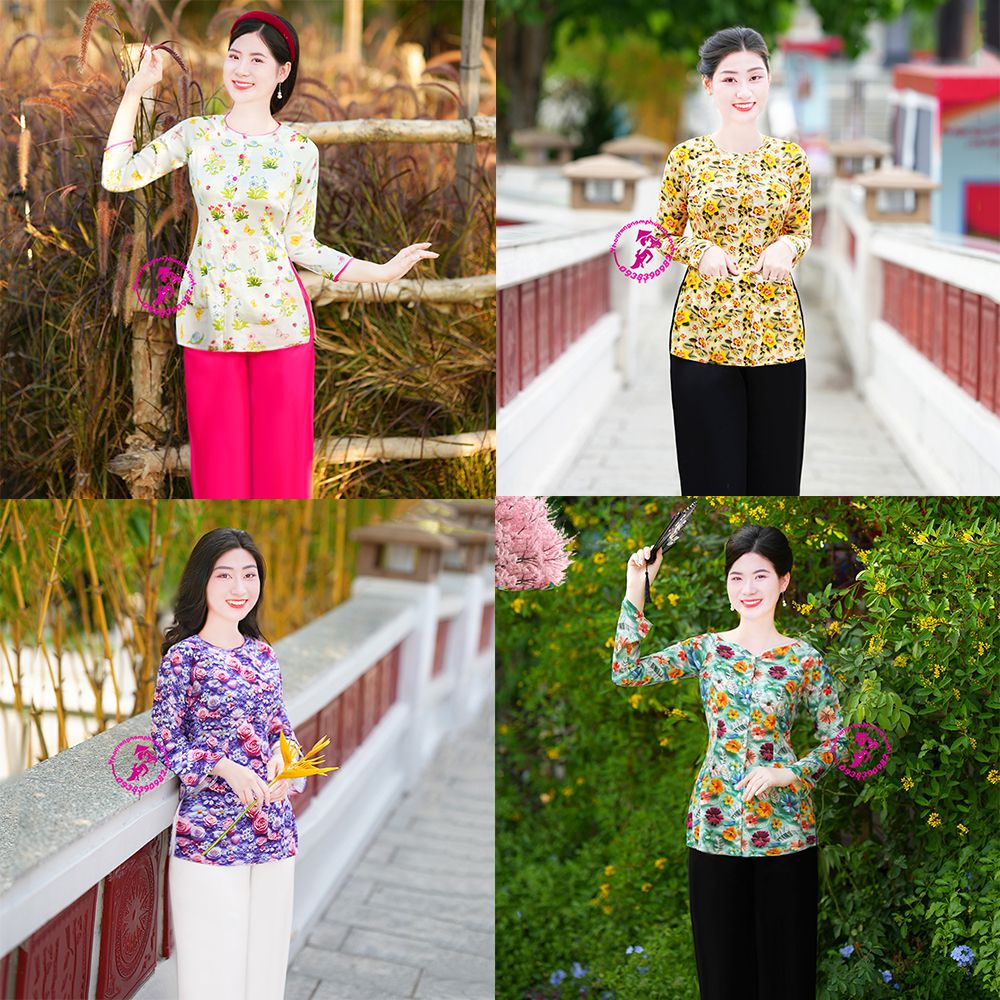 áo bà ba hoa cách tân