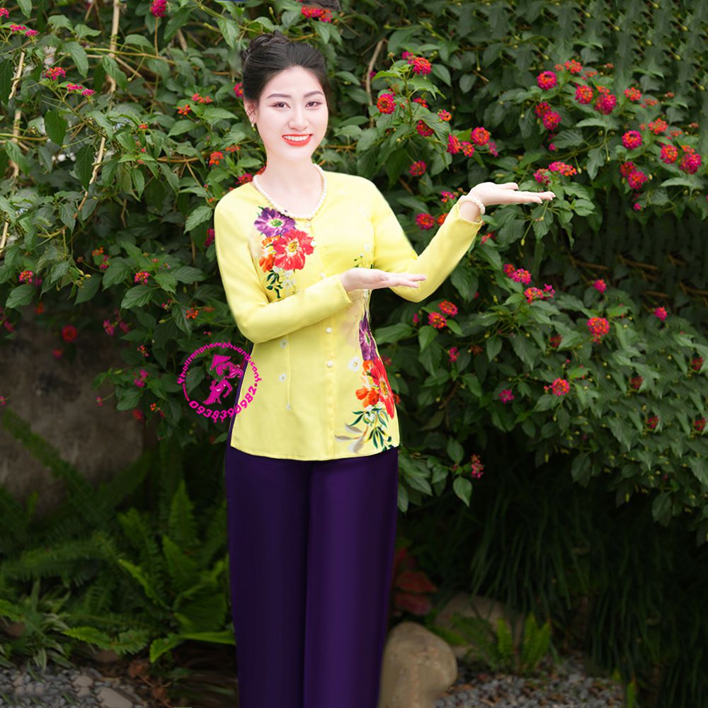 áo bà ba hoa lớn nữ