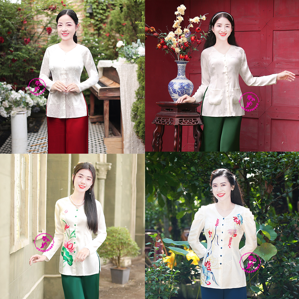 áo bà ba màu trắng