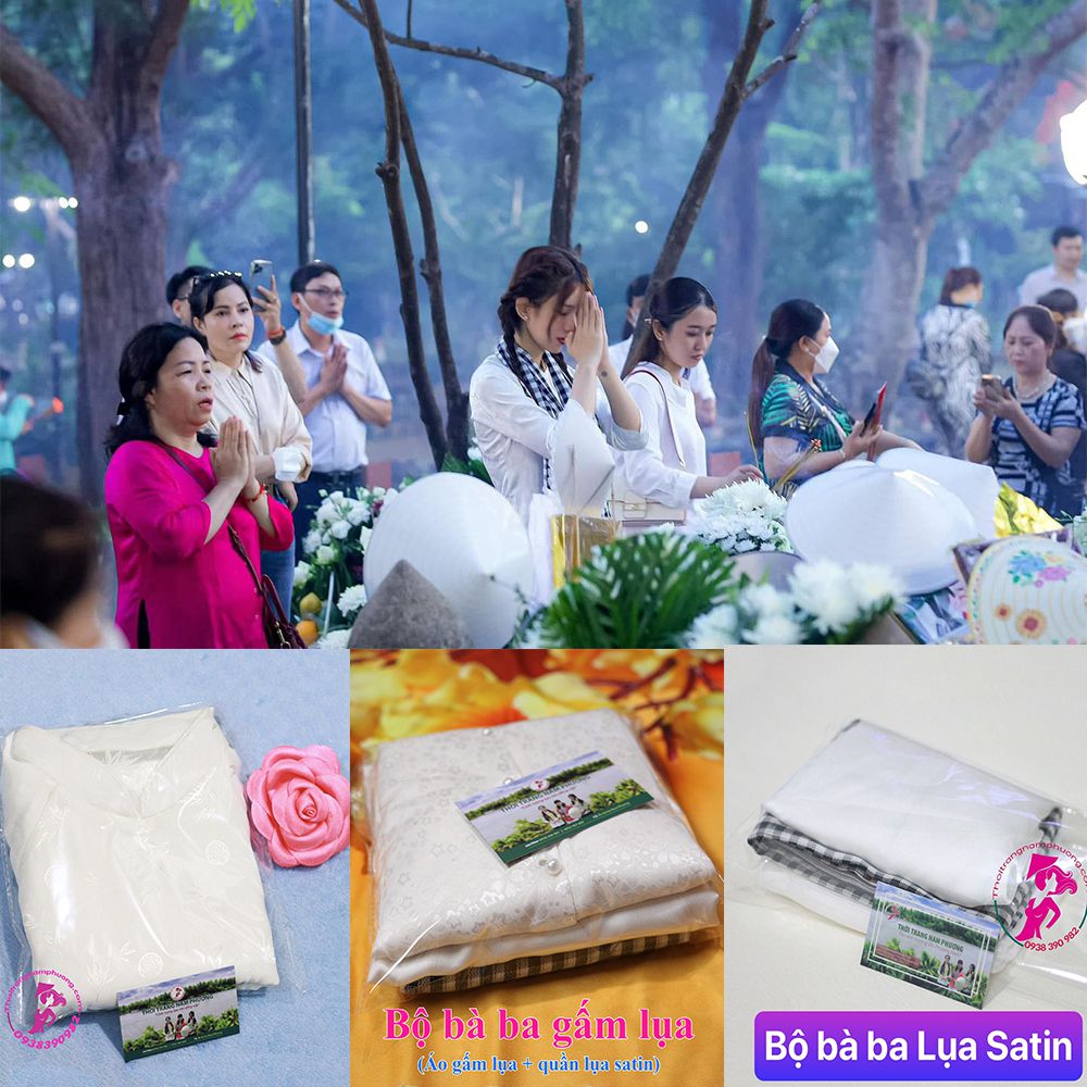 áo bà ba áo dài đi lễ