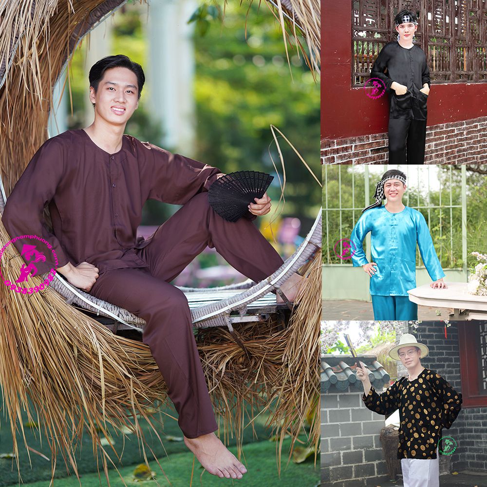 áo bà ba khăn rằn nam