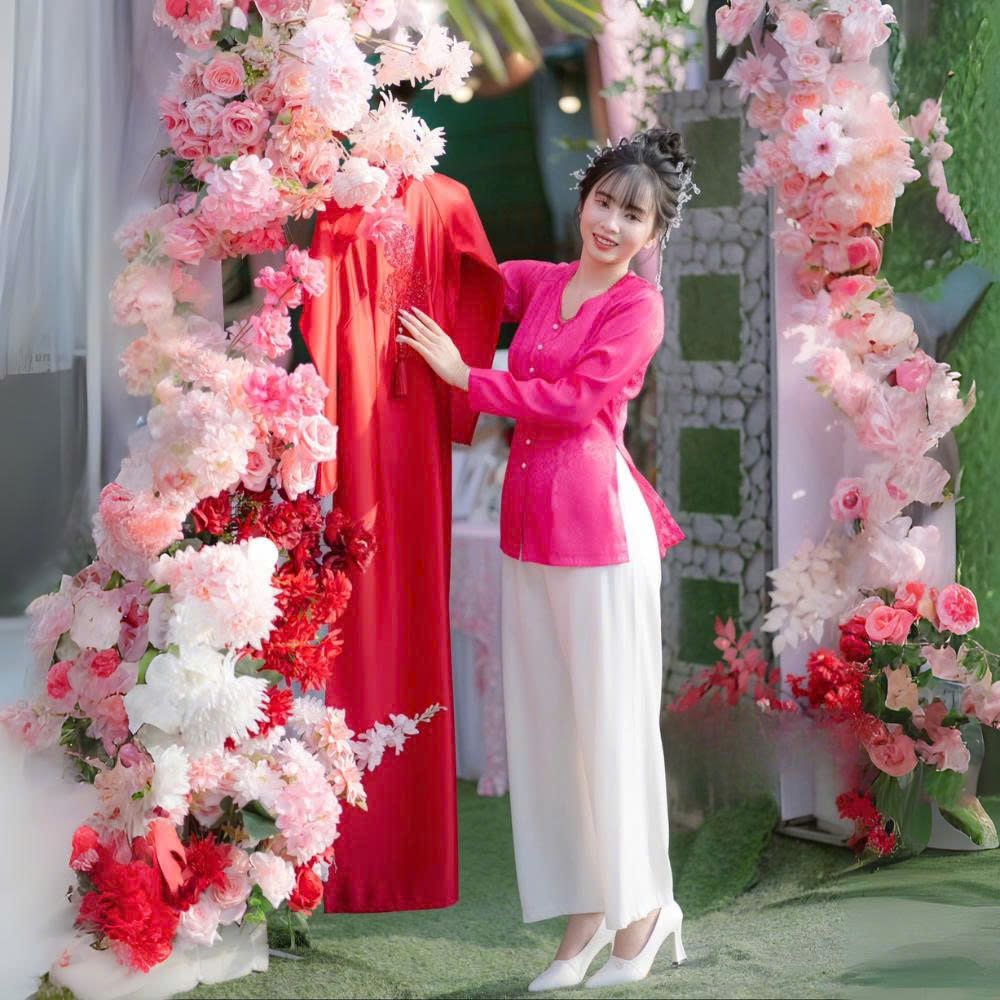 áo bà ba màu hồng