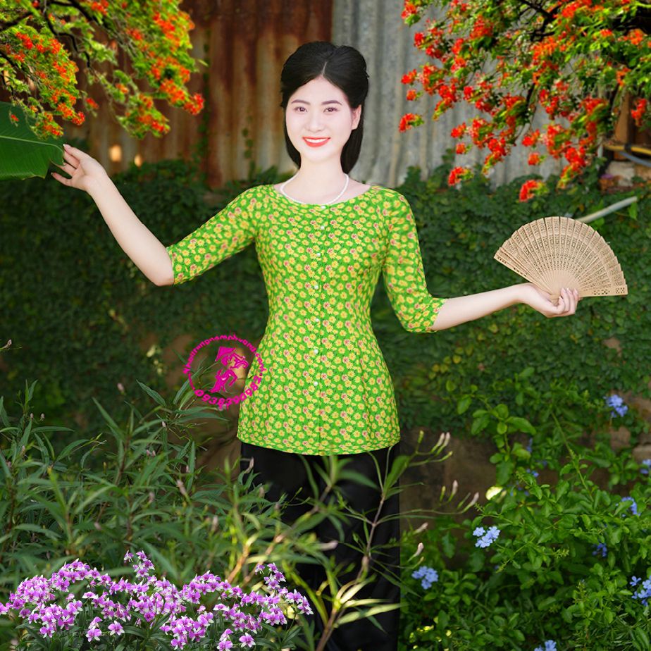 áo bà ba quần đen