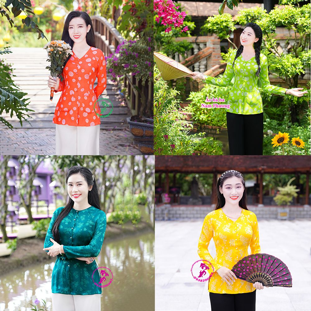 áo bà ba gấm đẹp