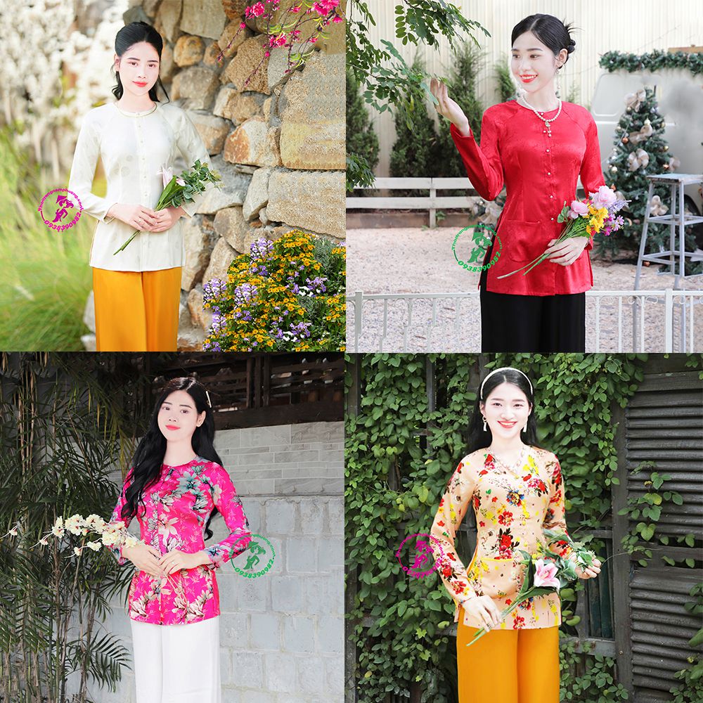 áo bà ba quần satin
