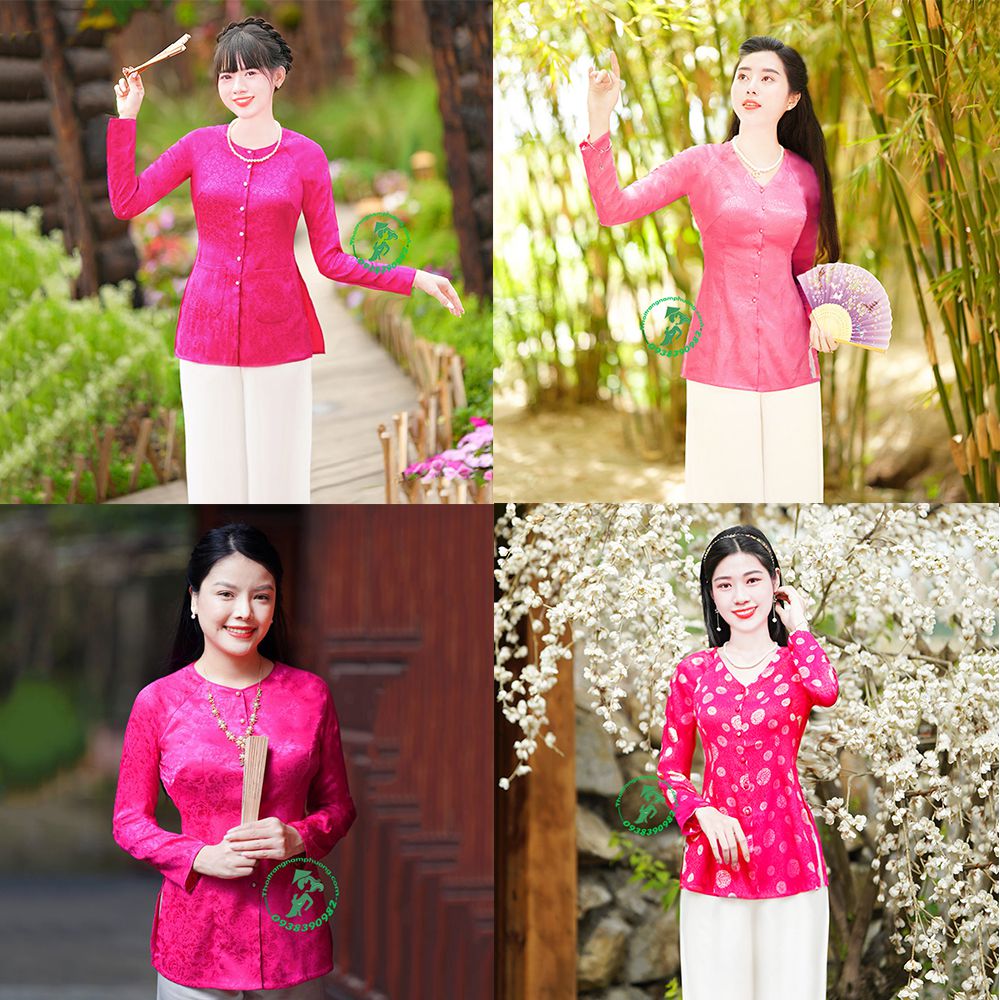 áo bà ba áo hồng