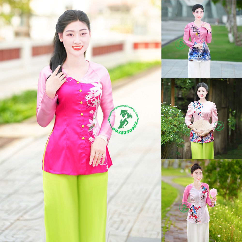 áo bà ba màu hồng sen