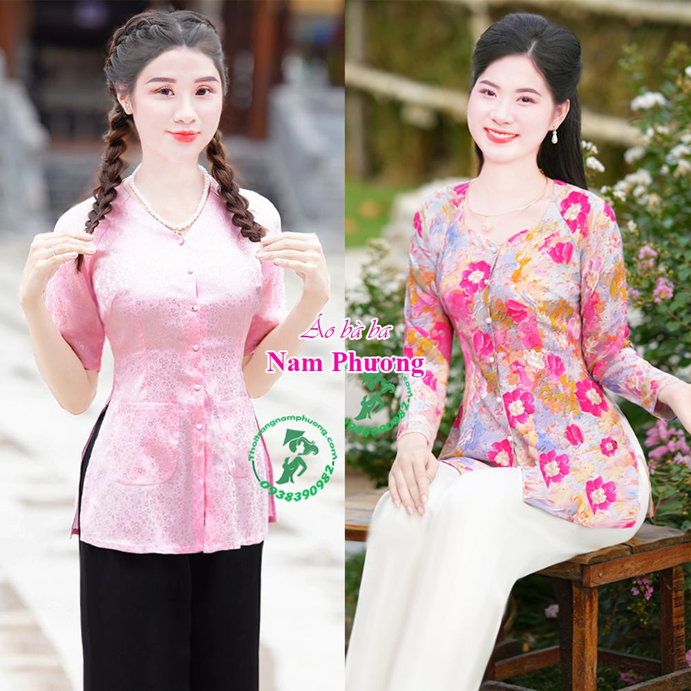 áo bà ba nữ màu hồng
