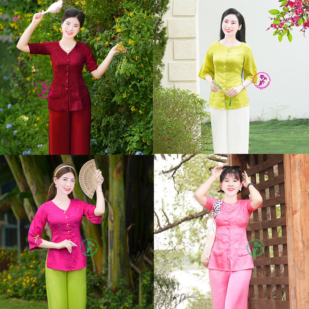 áo bà ba cộc tay