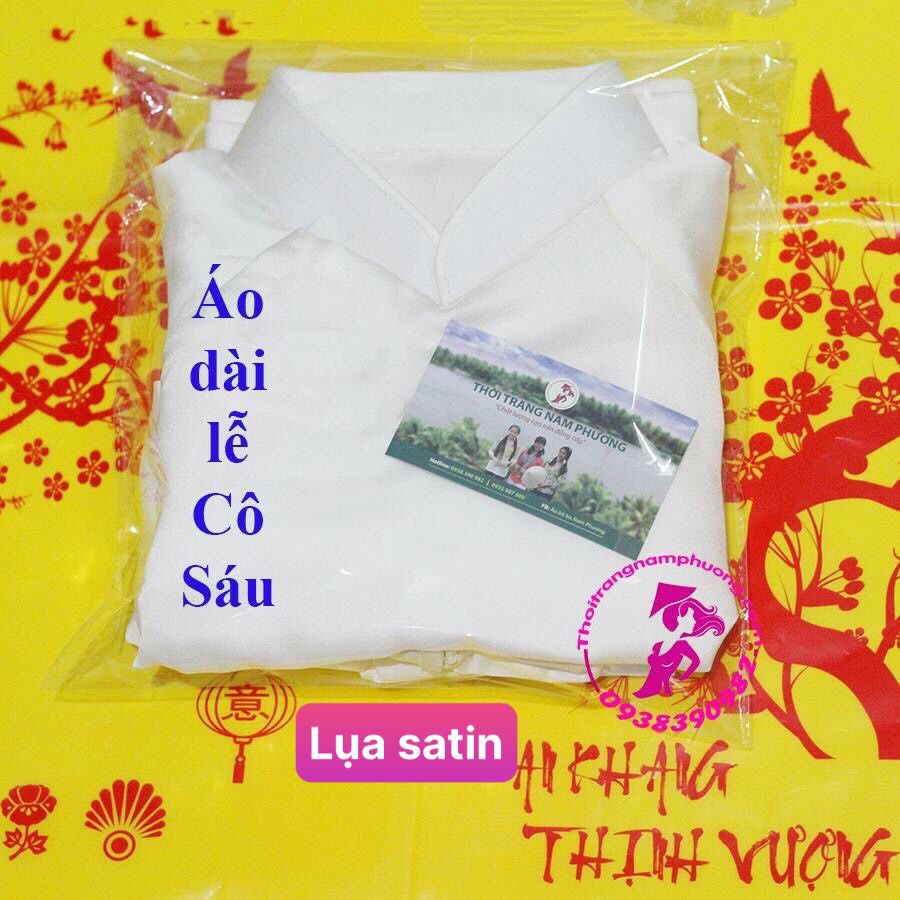 áo dài lụa satin đi lễ 