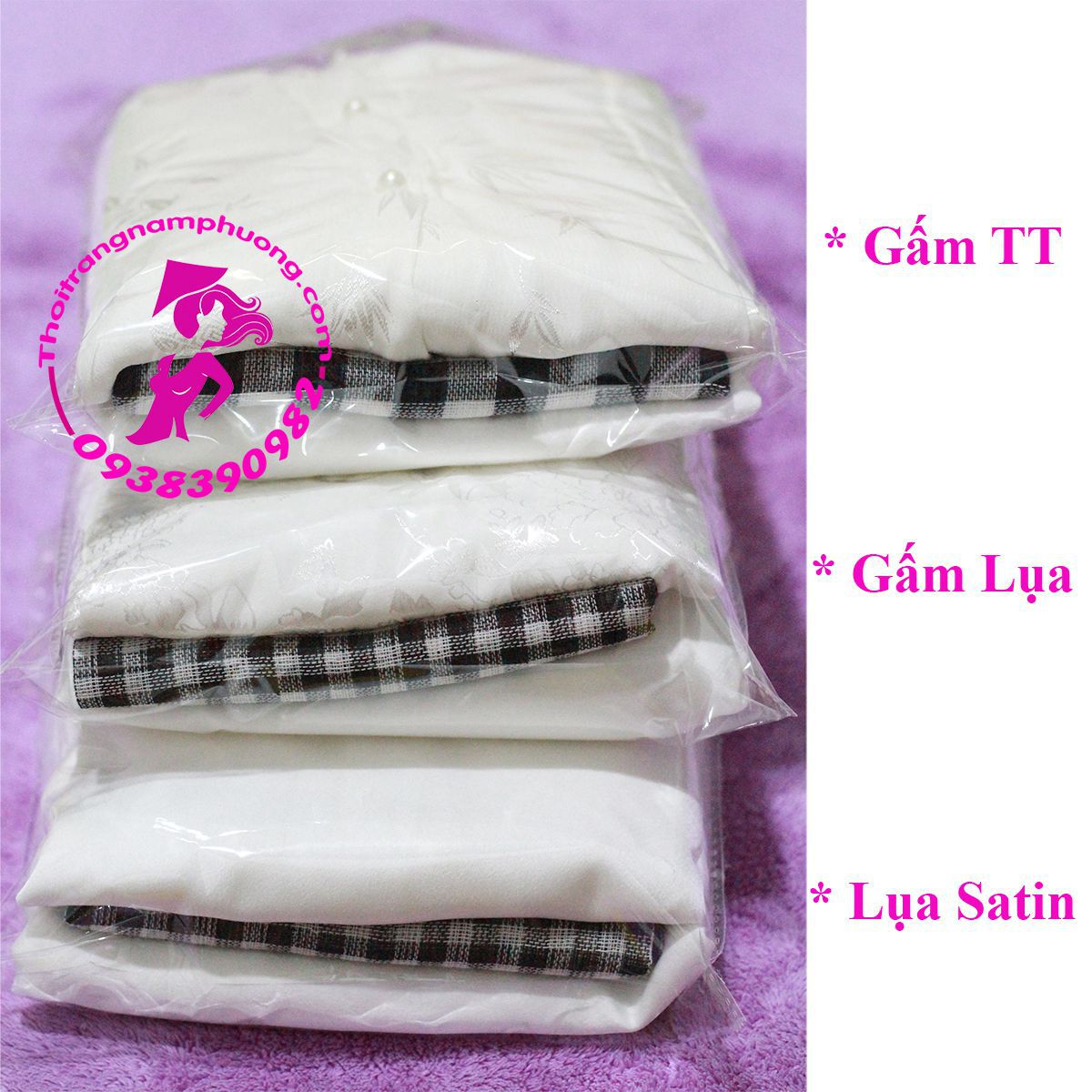 áo bà ba đi lễ trắng