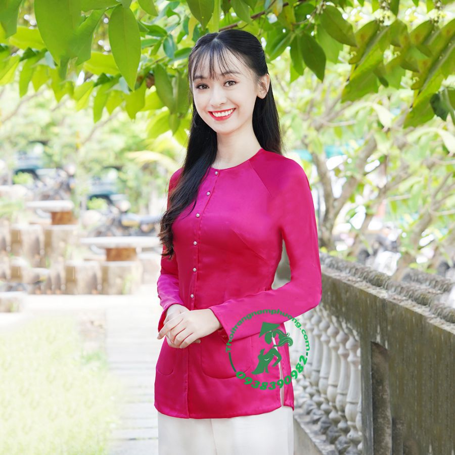 áo bà ba lụa trơn