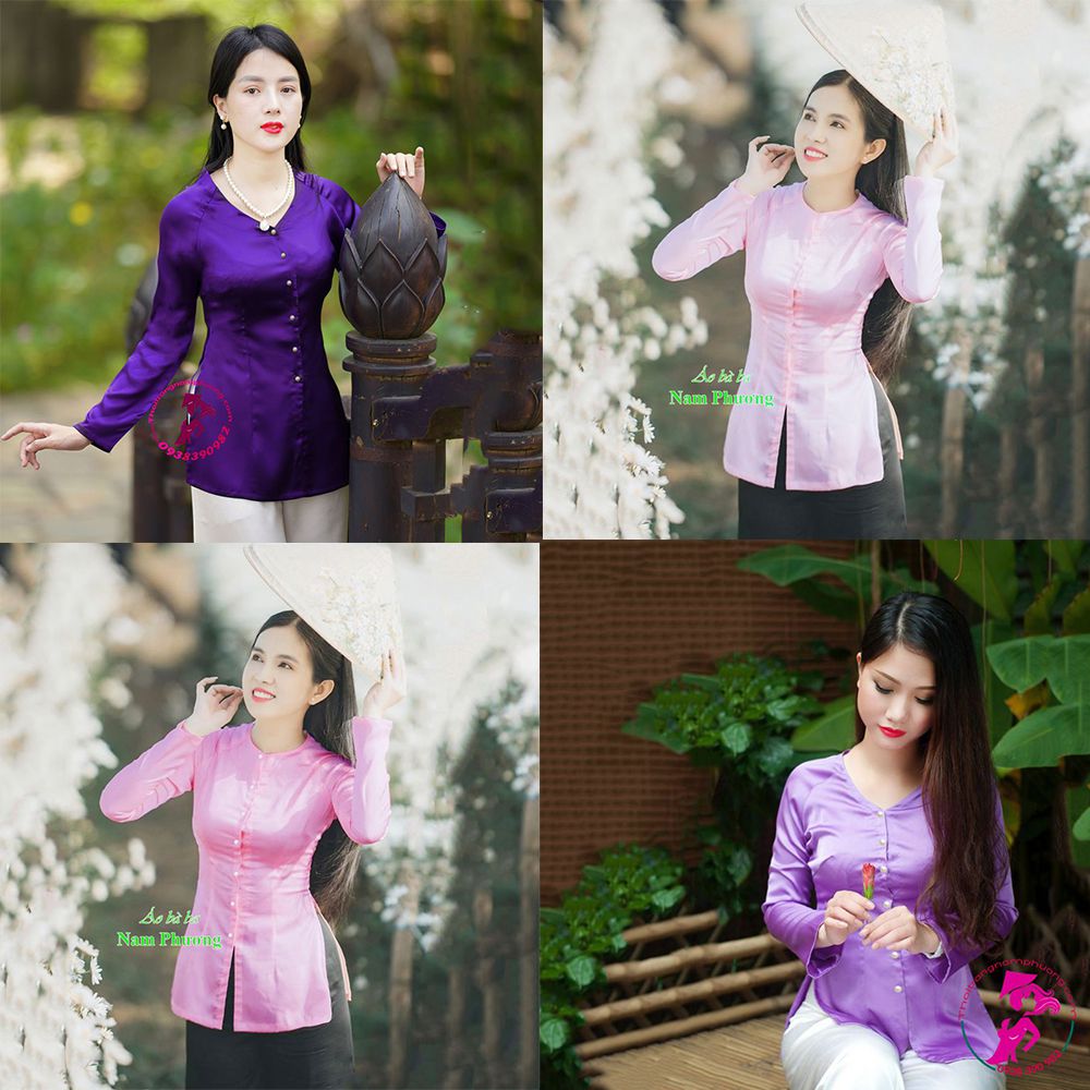 áo bà ba lụa satin