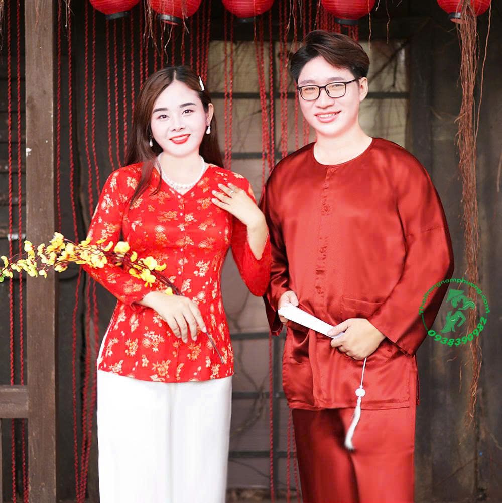 áo bà ba màu đỏ