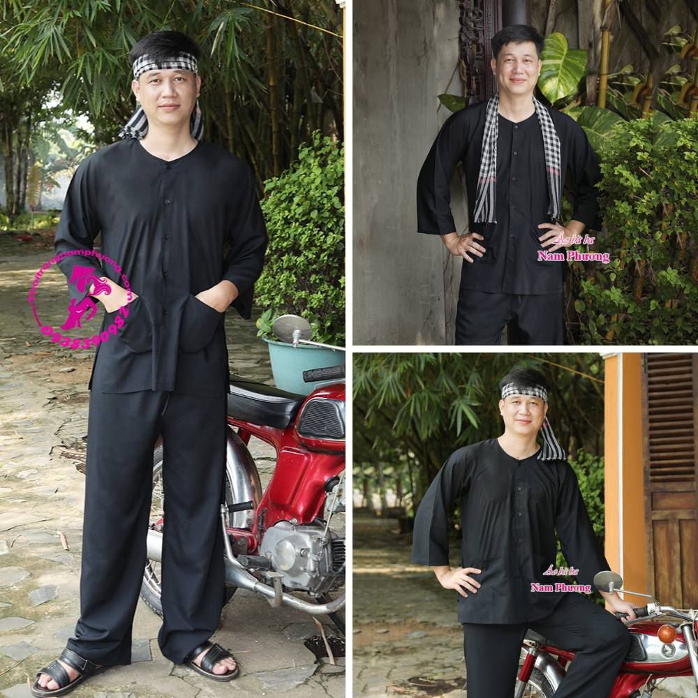 áo bà ba khăn rằn nam