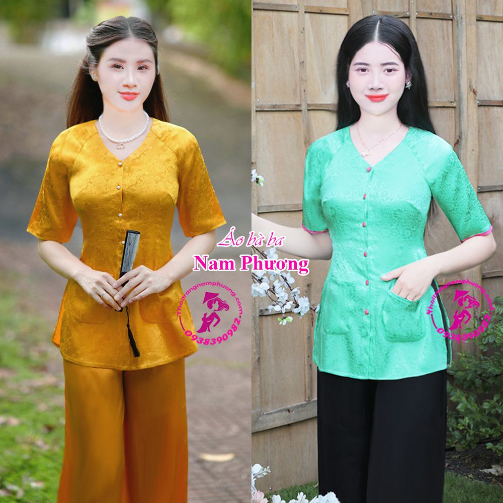 áo bà ba ngắn tay