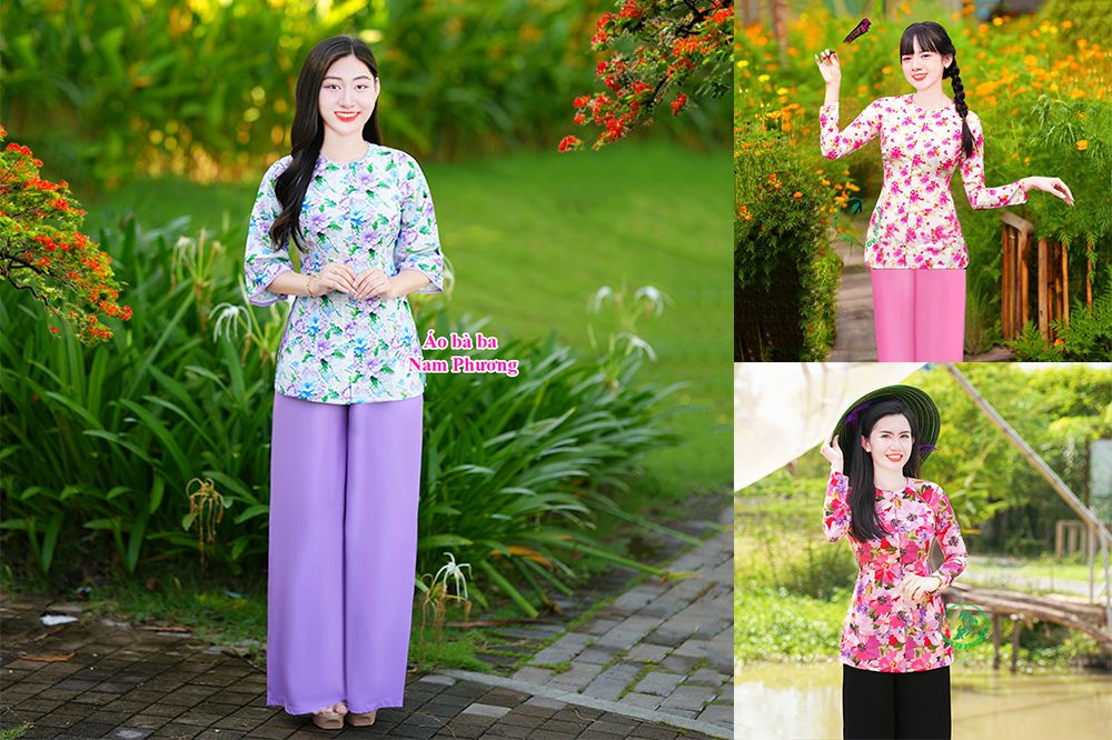áo bà ba hoa đẹp