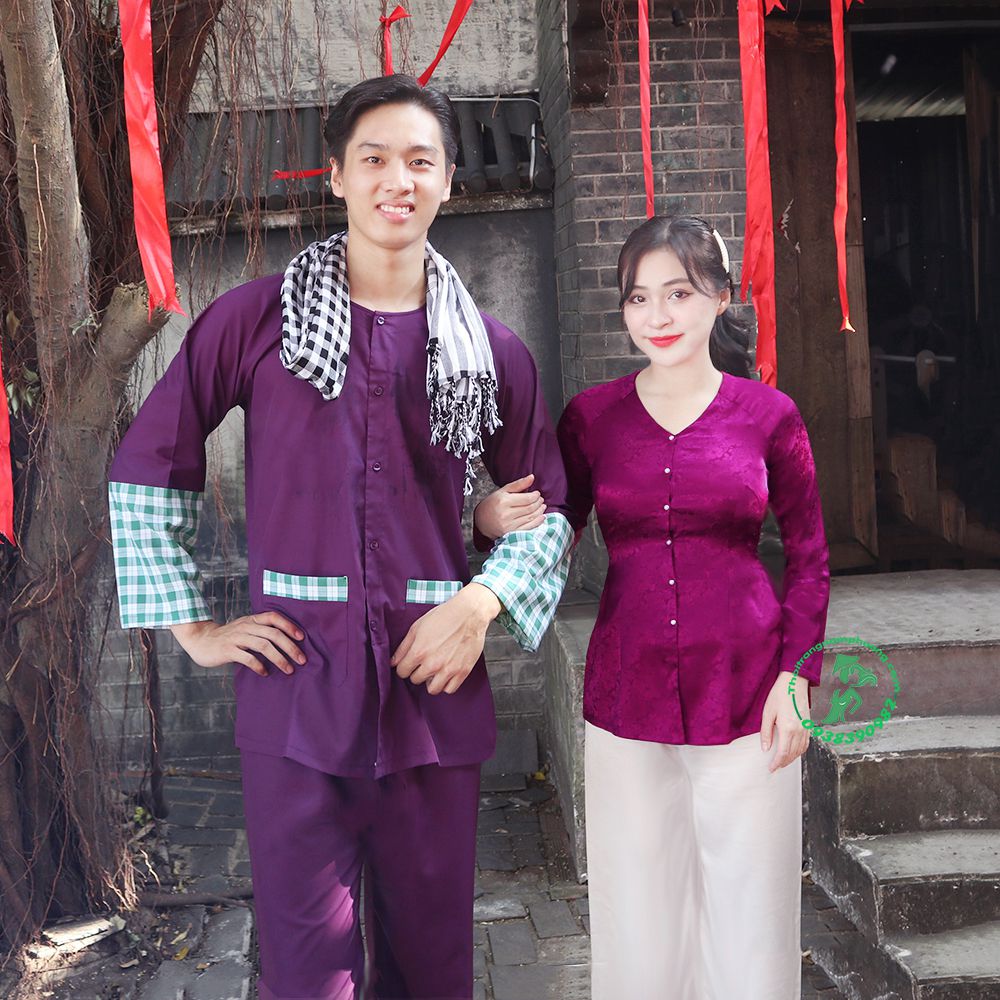 áo bà ba khăn rằn nam