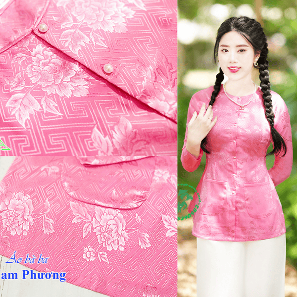 áo bà ba hồng phấn