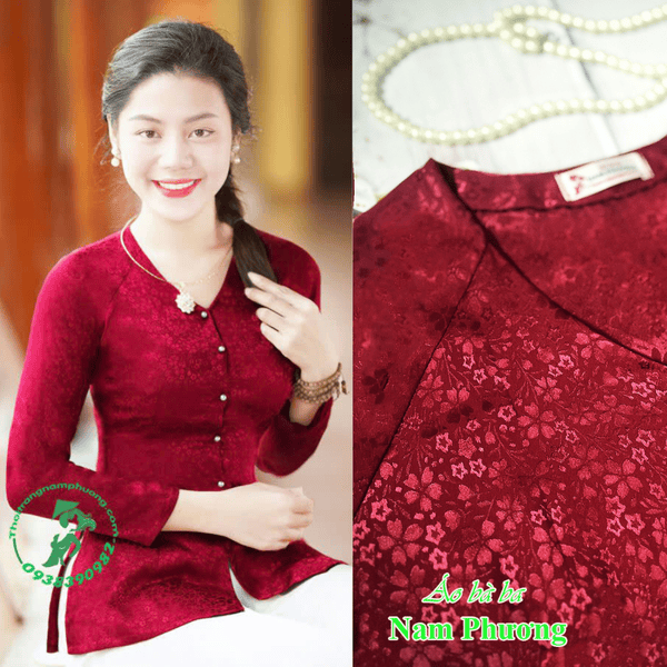 áo bà ba gấm đỏ