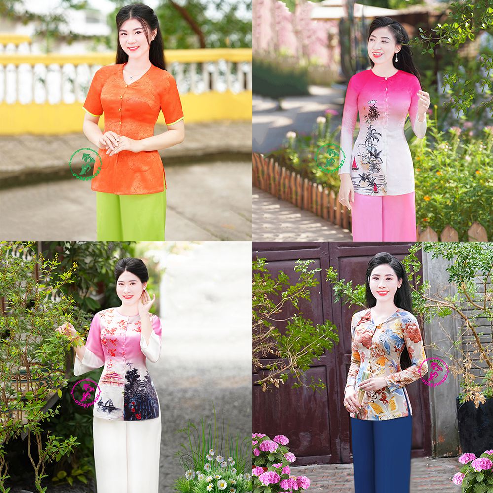 áo bà ba quần ống rộng