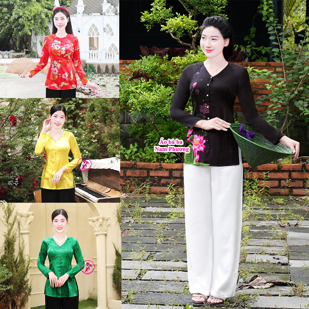 áo bà ba tay liền