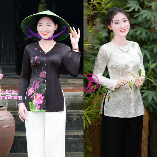 áo bà ba đi lễ chùa