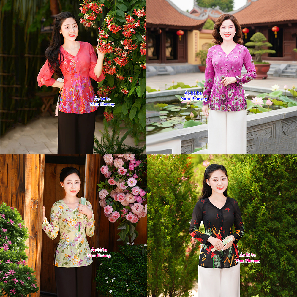 áo bà ba hoa