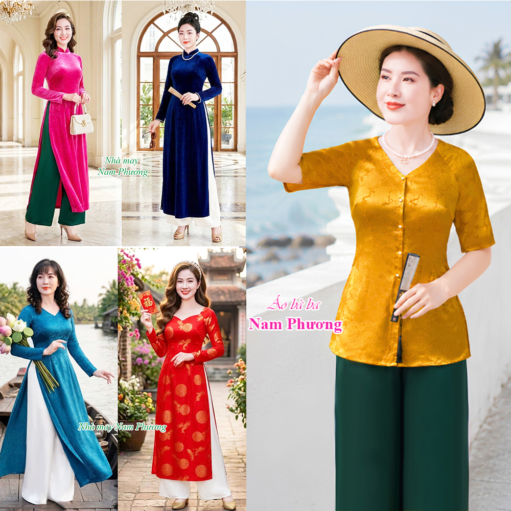 may áo dài theo yêu cầu