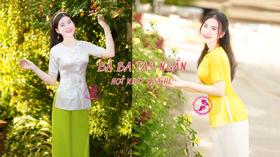 ÁO BÀ BA TAY NGẮN – MẪU ÁO BÀ BA HOT NHẤT MÙA HÈ