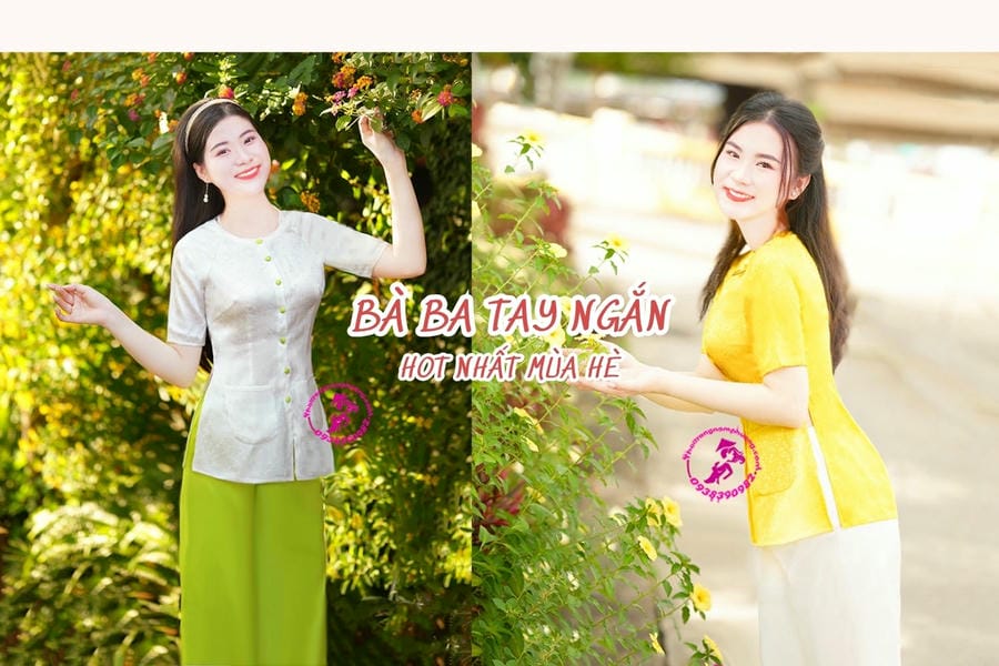 ÁO BÀ BA TAY NGẮN – MẪU ÁO BÀ BA HOT NHẤT MÙA HÈ