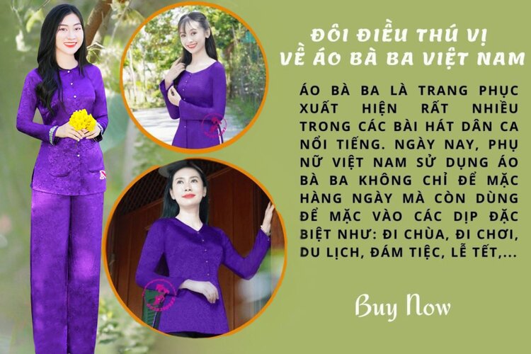 ĐÔI ĐIỀU THÚ VỊ VỀ ÁO BÀ BA VIỆT NAM...